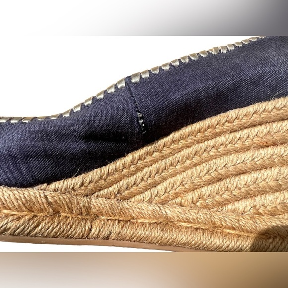 Jack Rogers Palmer Jute-wrapped Wedge Espadrille Midnight Blue Beach 9.5 - Picture 7 of 7